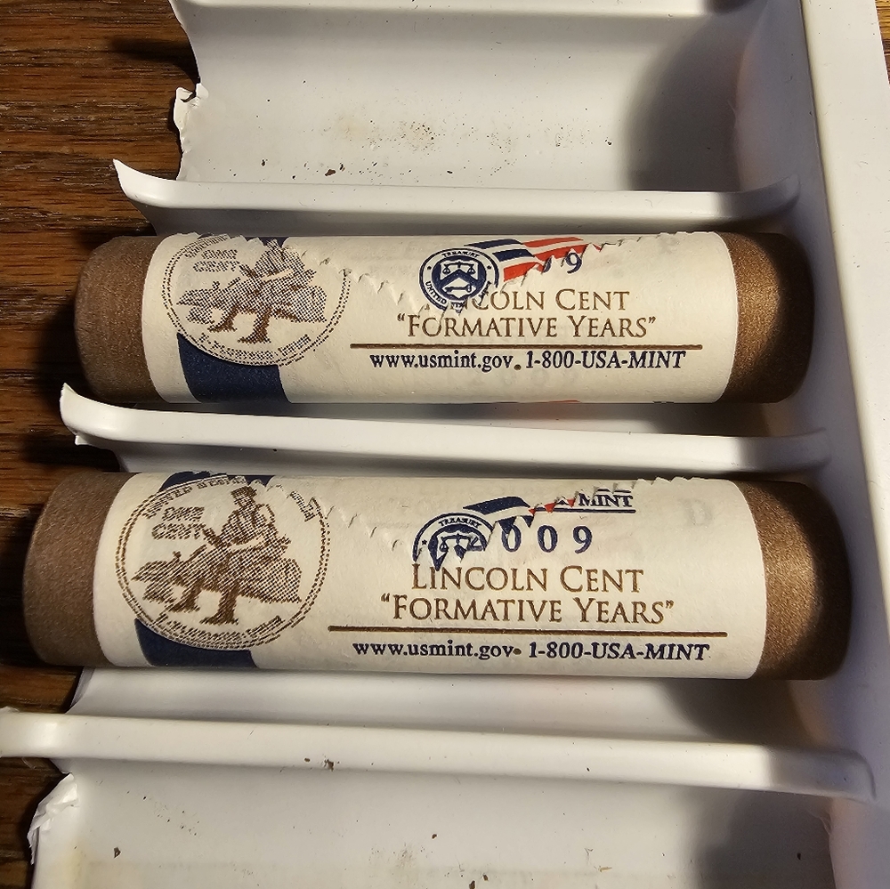 US Mint UNC Lincoln Cent 2009 P & D Formative Years, 2/50 Rolls